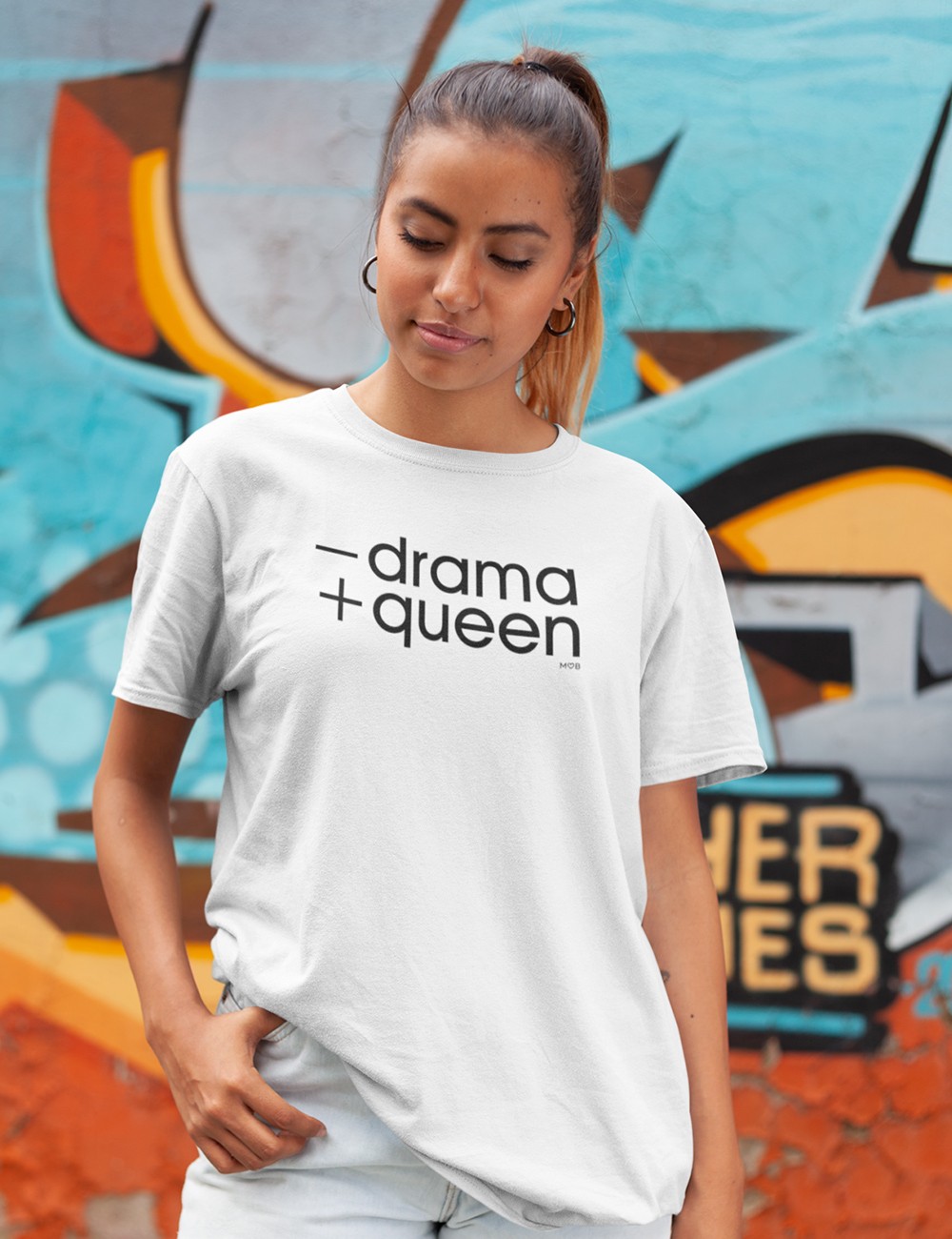 Terraplén Hubert Hudson Margarita Camiseta mujer regular - - Drama + Queen